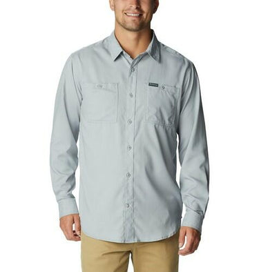 Columbia Men's Utilizer Woven Long Sleeve, Grey, XX-Large Columbia