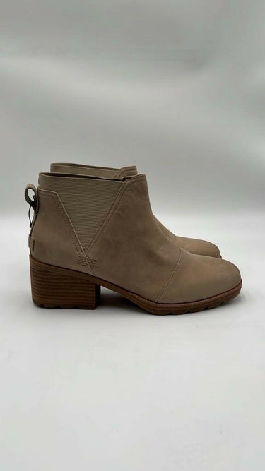 Sorel Women's Cate Chelsea Boot Beige Suede Size 10.5 Sorel