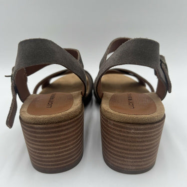 Women’s Lucky Brand Payton block-heel sandal Gray Suede Size 7M Lucky Brand