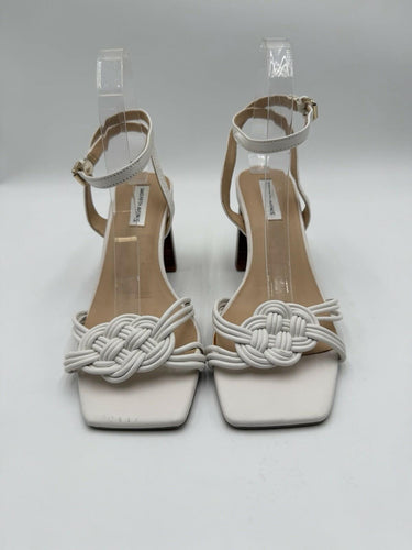 Women’s Saks Fifth Avenue Helen Ankle Staple Block Heel Sandals Size 8M