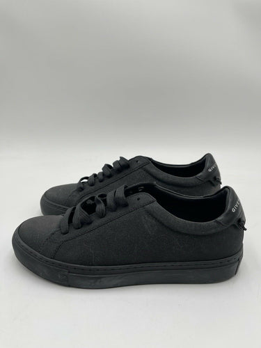 Givenchy Urban Street Black Glitter Sparkle Leather Sneakers Size 36
