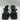ALOHAS Black Strappy Block Heel Sandals Square Toe Leather Gold Buckle Womens 42 Alohas