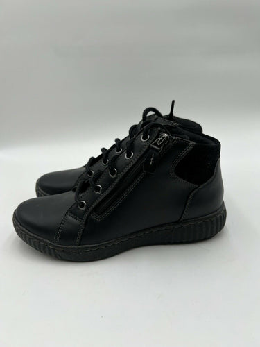 Clarks Caroline Park Black Leather Ankle Boots Size 7