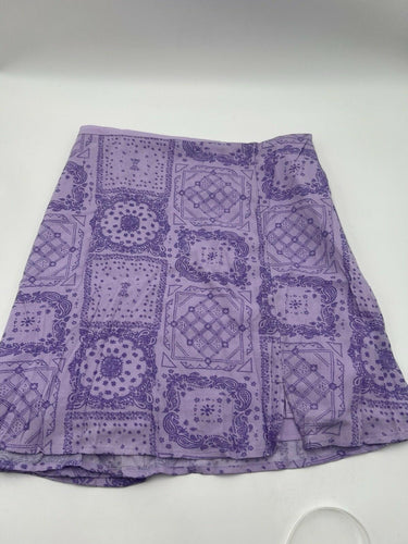 BP. Purple Bandana Mini Skirt Womens Slit Hem Plus Size 1X BP