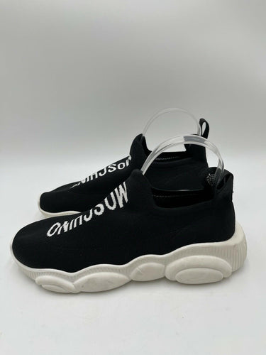 Women’s Moschino black knit slip-on sock sneakers Size 38