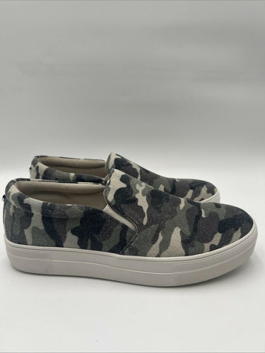 Women's Steve Madden Gills Slip On Loafers Sneakers Green Camo Size 10M Steve Madden