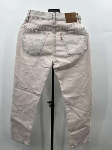Levi's 501 Original Straight Leg Jeans Beige Oatmeal Denim - 25X26