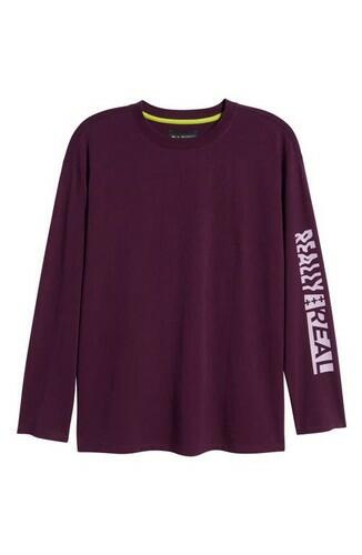 BP. + Wildfang Graphic Organic Cotton Long Sleeve Tee Purple Really Real Size S BP. + Wildfang