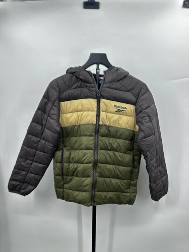 Reebok, Boys lightweight hooded quilted puffer jacket multicolor Size M 10/12 Reebok