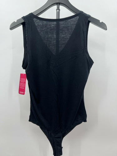 Commando BMB400 Womens Black Bamboo V Neck Bodysuit Sleeveless Soft NWT - Size M