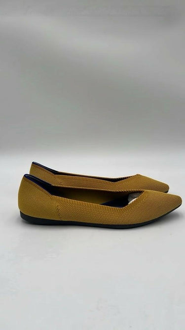 Women’s Rothy's The Point Flat Ballerina Pointed Toe Marigold Yellow Size 6.5 Rothy’s
