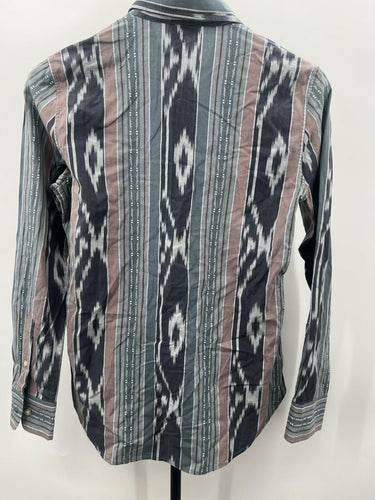 Lauren Ralph Lauren Shirt Womens Ikat Striped Button Up Cotton XS Lauren Ralph Lauren