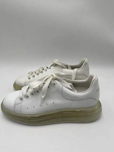 Alexander McQueen oversized sneakers white leather transparent Sole Size 41.5 Alexander McQueen