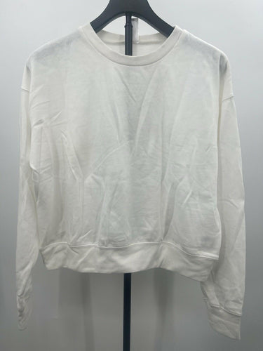 Abound Sweatshirt Womens White Cropped Crewneck Basic Lounge M ABOUND