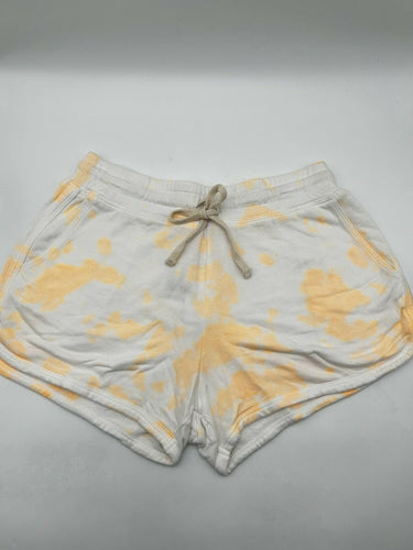 Sundry Women's orange and white tie-dye shorts Drawstring Waist Pockets Size 2 Sundry