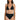 La Blanca Women's Banded Mid Waist Pant Bikini Swimsuit Bottom, Black Size 12 La Blanca