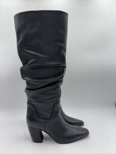 Vince Camuto Chelsey Slouch Knee High Boots Black Leather Size 6.5M WC Vince Camuto