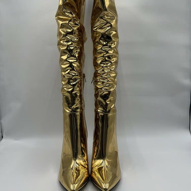 INC Women’s IYONNA Tall Over-The-Knee Boots Gold Size 9M INC International Concepts