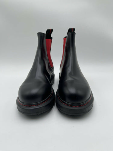 Alexander McQueen Hybrid Chelsea platform boots in black leather Size 38 Alexander McQueen
