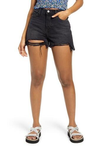 BP. Ripped High Waist Black Wash Shorts Size 32 BP.