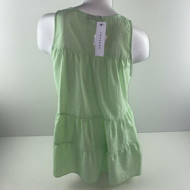 NWT Topshop Mint Tiered Plain Smock Blouse Size 6
