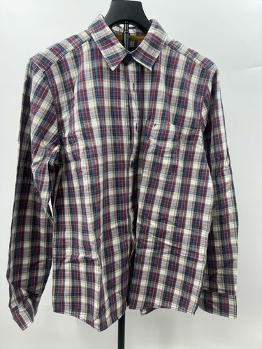 Brothers/Sons Men's Red Blue White Plaid Long Sleeve Button Up Shirt Size S Brother & Son