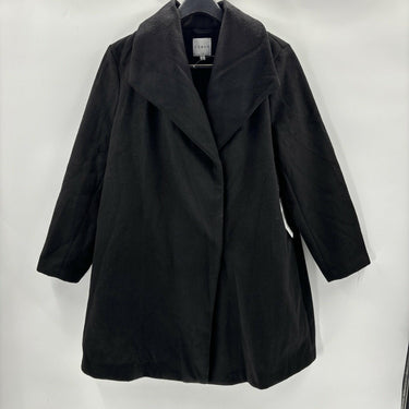 NWT Cyrus Women’s Plus Faux Brushed Pea Coat Black Size 1X Cyrus