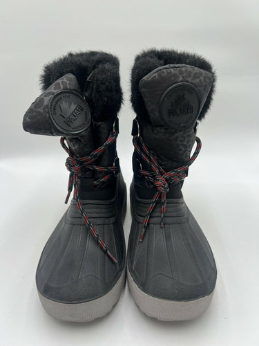 Pajar Canada Black Waterproof -40 Duck Snow Boots Faux Fur Womens Size 8