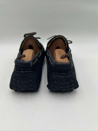 Men's Saks Fifth Avenue navy blue woven suede driving loafers Size 7 Saks Fifth Avenue