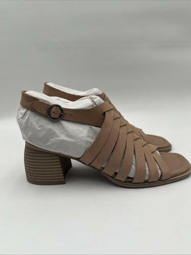 Women’s Lucky Brand Jacina Brown Block Heel Sandals Size 8.5M Lucky Brand