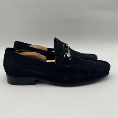 Men’s Saks Fifth Avenue "Dominic" Navy Perforated Suede Horsebit Loafer Size 10M Saks Fifth Avenue