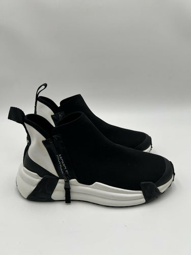 Moncler Women's Compassor Zip Sock Runner Sneakers in Black Size 38 Moncler