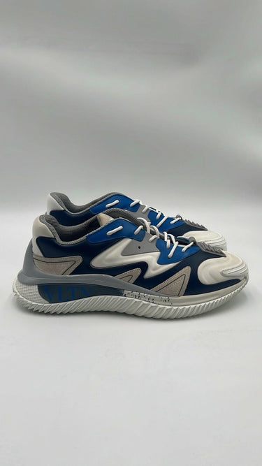 Valentino Garavani Wade Runner Low-Top Sneakers White Navy Blue Size 42 Valentino