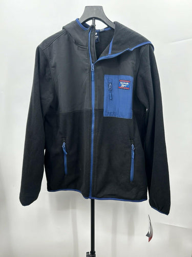 Reebok Men's Hearth Fleece Jacket Bold Blue Chest Pocket Size M Reebok