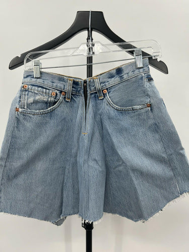 RE/DONE Levi's Handkerchief Skirt Indigo Light Wash Distressed Denim NWT Size 24 Levi's