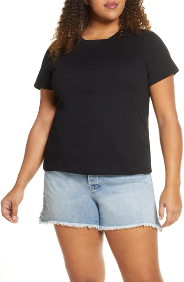 Plus Size Women's Bp. Crewneck T-Shirt, Size 1X - Black BP.
