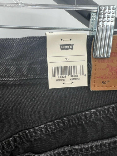 Levi's 501 Shorts High Rise Black Washed Distressed Destroyed NWT Womens Size 33 Levi's