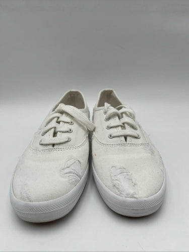 Keds Altuzarra Womens White Distressed Canvas Sneakers With Lace-Up Size 6.5M