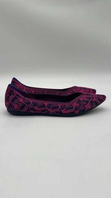 Rothy's The Point Women's Fuchsia Navy Snake Points Retired Size 8.5 Rothy’s