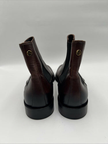 Cavalli Class by Roberto Cavalli Men's Leather Chelsea Boots in Brown Size 43 Roberto Cavalli