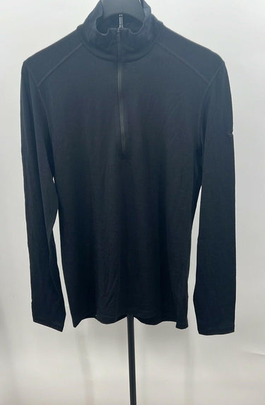 Icebreaker Mens Merino 200 Oasis Half Zip Base Layer Black Ski Hiking Shirt S Icebreaker
