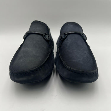 Men’s Saks Fifth Avenue Horsebit Skip On Blue Leather Loafers Size 9.5M Saks Fifth Avenue