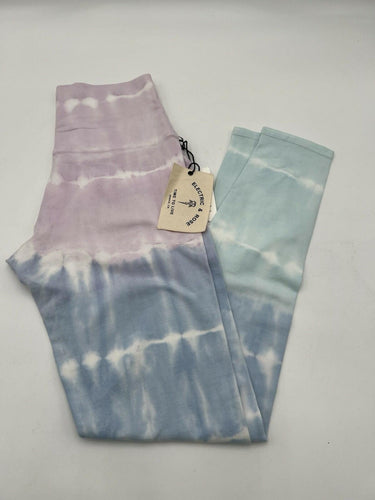 Electric & Rose Tie Dye Leggings Purple Blue Pastel High Waist S Electric & Rose