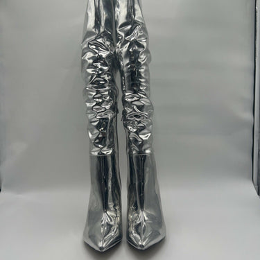 INC Iyonna Women’s Slouchy Over-The-Knee Boots Silver Size 6.5M INC International Concepts