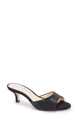 Women's Jessica Simpson Sofiah Kitten Heel Black Sandal Size 9M Jessica Simpson