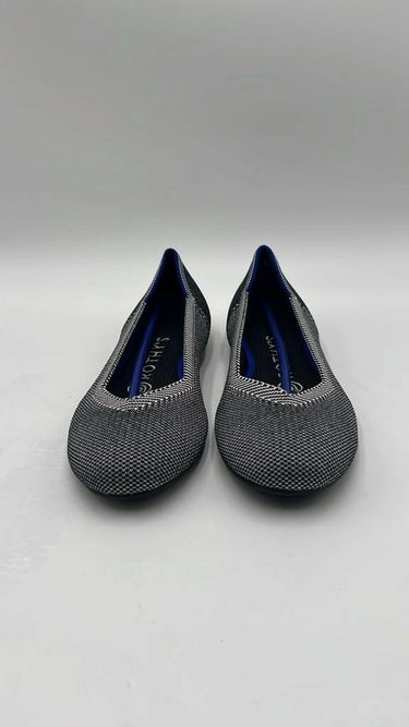 Women’s Rothys The Flat Grey Birdseye Herringbone Ballet Round Toe Size 6 Rothy's