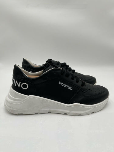 Valentino Gumboy leather sneakers in black with a white sole Size 12 Mario valentino