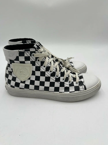 Yves Saint Laurent Bedford high-top sneakers black/white checkered leather 36 Yves Saint Laurent