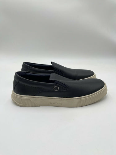 Salvatore Ferragamo Cameron leather slip-on sneakers Navy Size 6M Salvatore Ferragamo
