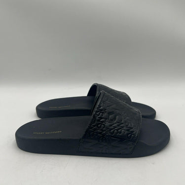 Women’s Stuart Weitzman embossed SW pool slides Size 9B Stuart Weitzman